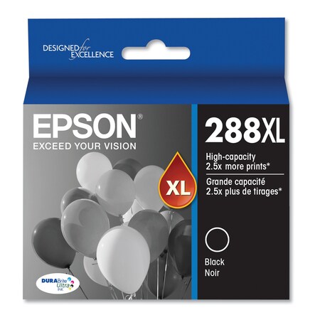 Epson T288XL120S (T288XL) DURABrite Ultra High-Yield Ink, 500 PY, Black T288XL120-S